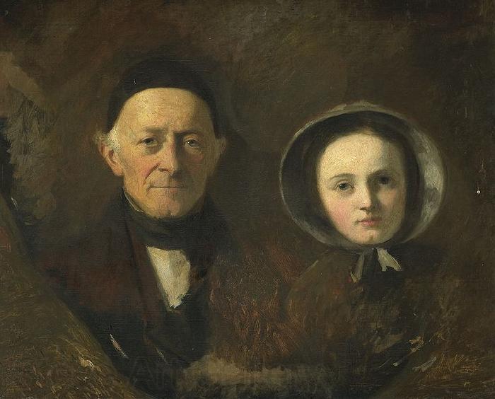 Therese Schwartze Portrait of Johann Joseph Hermann and Ida Schwartze France oil painting art